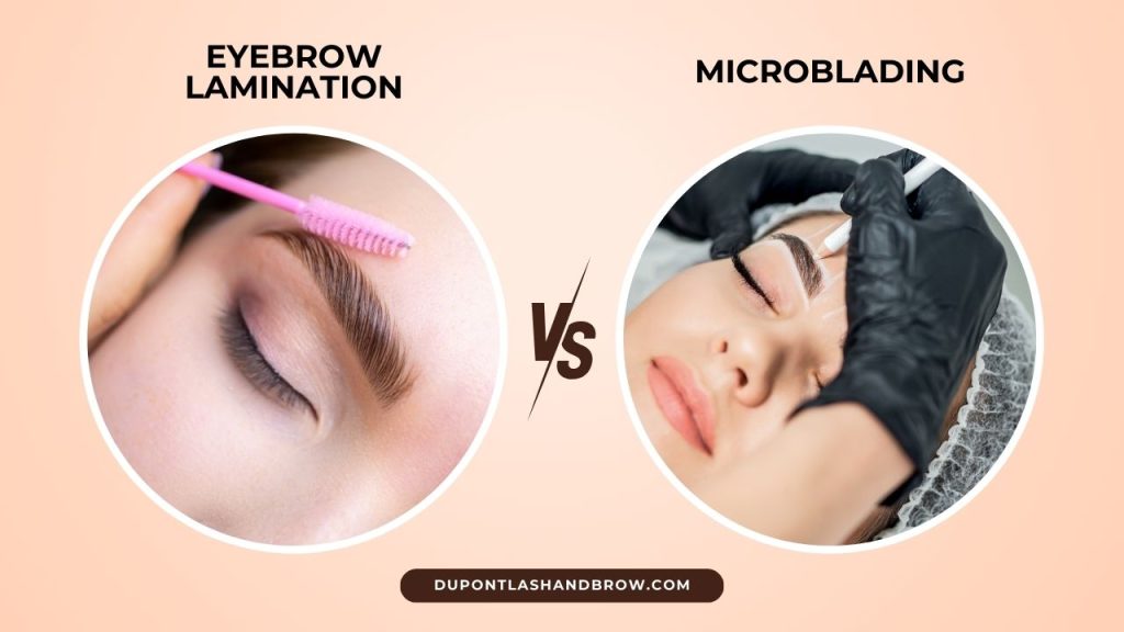 eyebrow lamination vs microblading